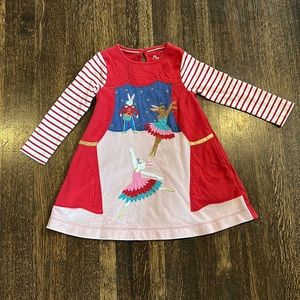 Mini Boden embroidered. Like new. Size 4-5; 110 cm; ballet bunnies;